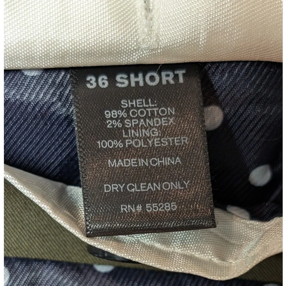 Express Photographer Blazer Mens 36 Short Olive Green Fitted Cotton Stretch